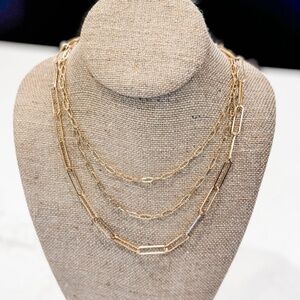 NWT 3 Chain Necklace